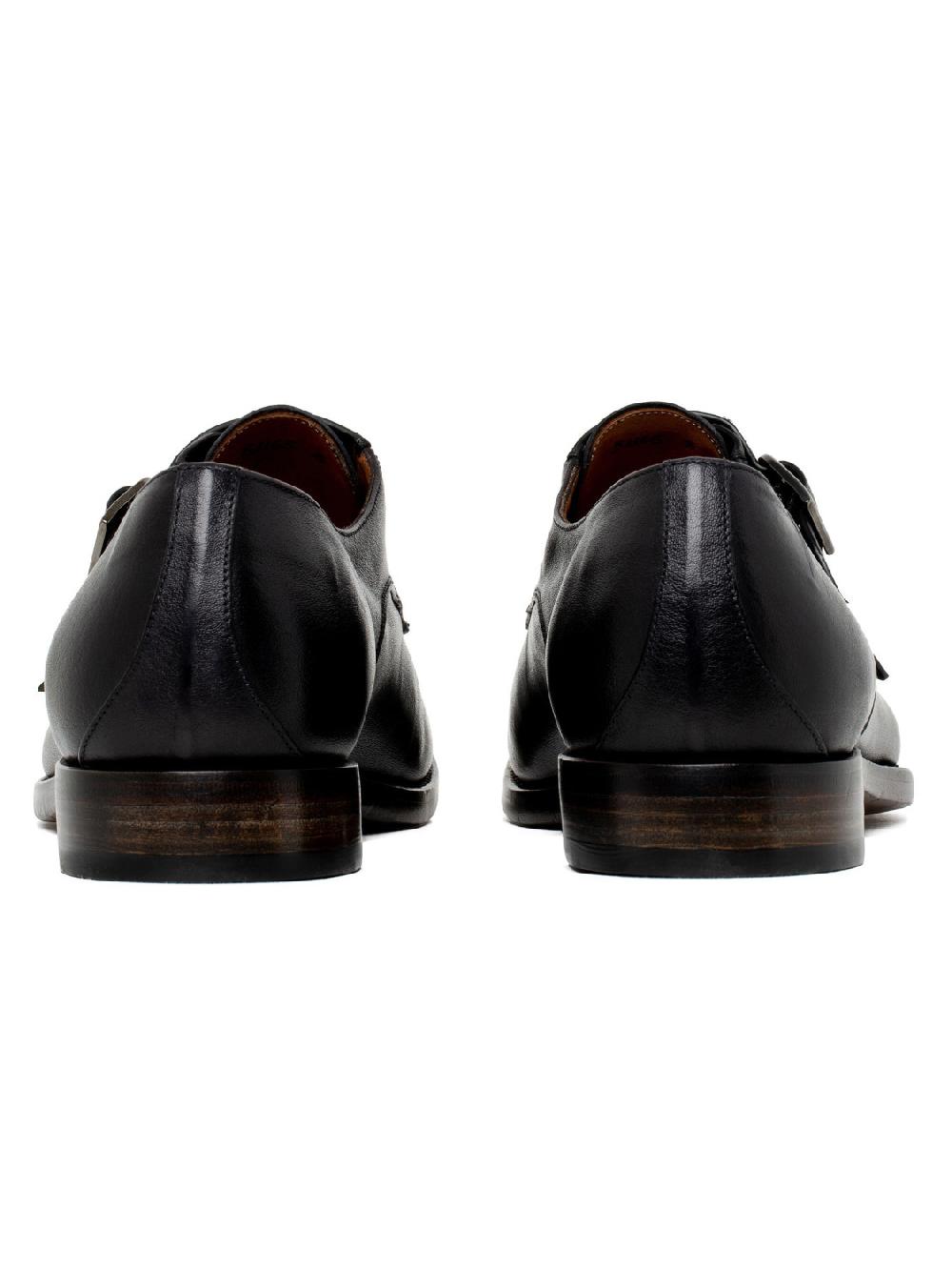 Silvano Sassetti Scarpe monk nere con doppia fibbia Offerta Giorno del Papà