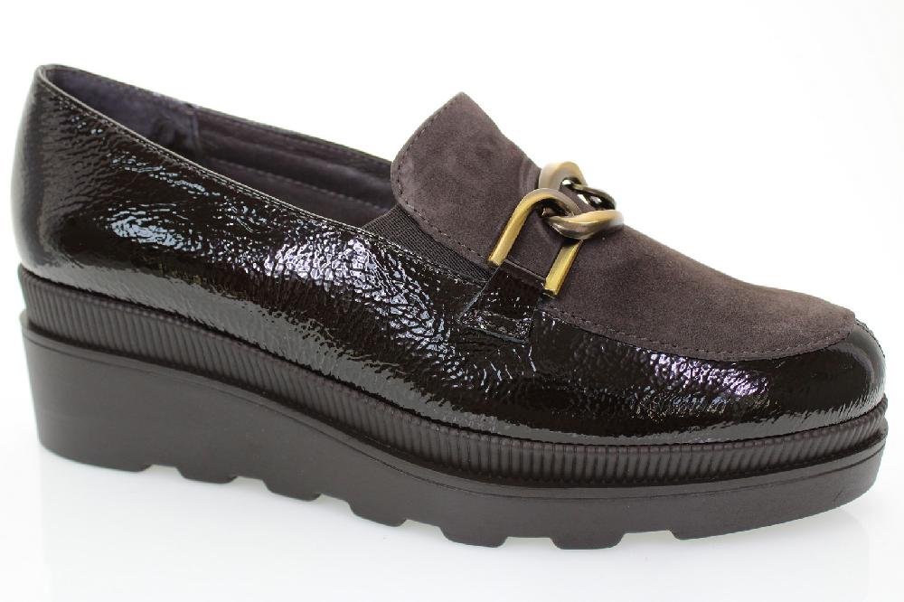 Soffice Sogno Slip on in pelle effetto vernice Vendita Calda
