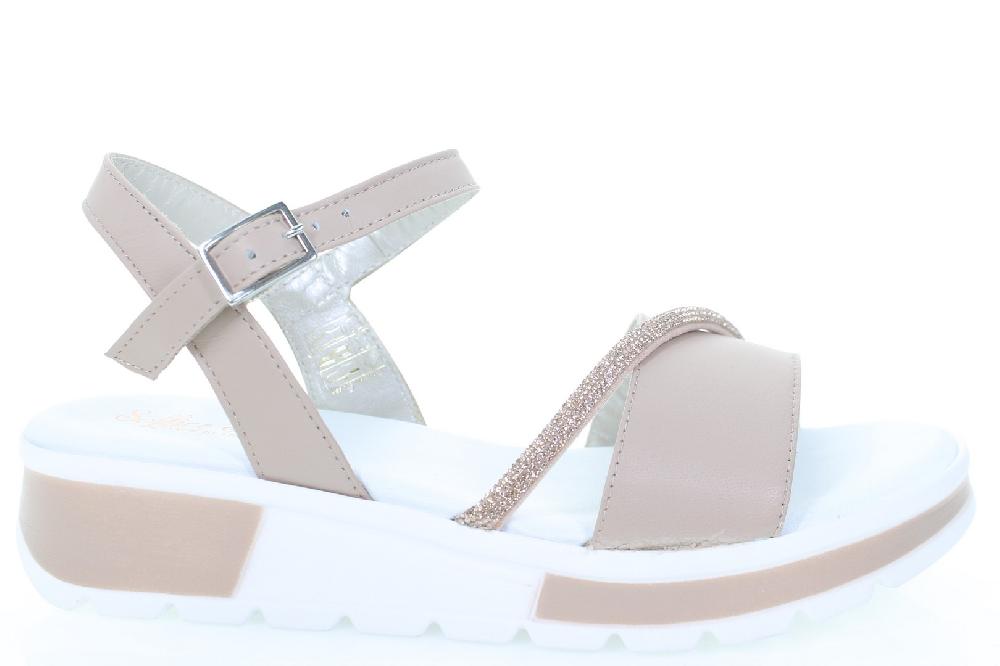 Soffice Sogno Sandalo in pelle con ornamento Super sconto