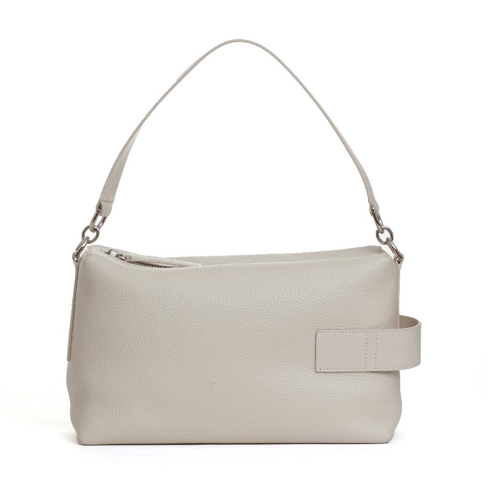 Sorelle Perego bauletto script pelle panna