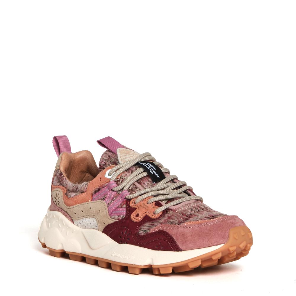 Sorelle Perego sneakers rosa e bordò in lana Saldi