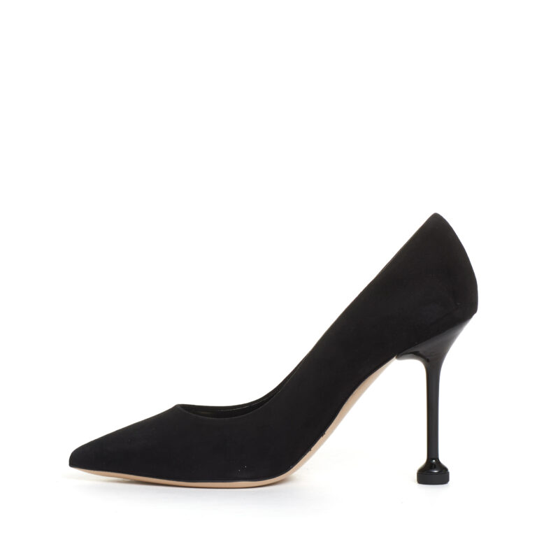 Sorelle Perego pump camoscio nero tacco metallo 100 mm Hotsell