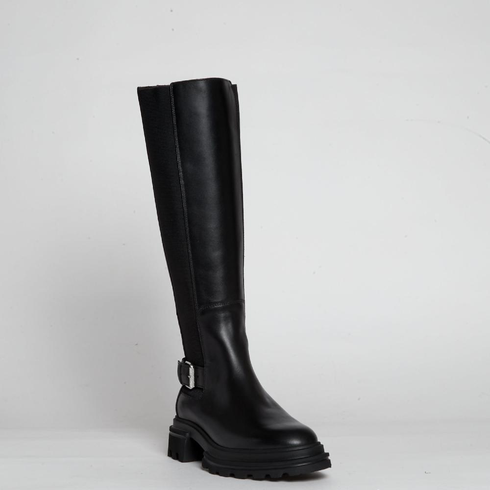 Sorelle Perego stivale pelle nera elastico Fino Al -60%