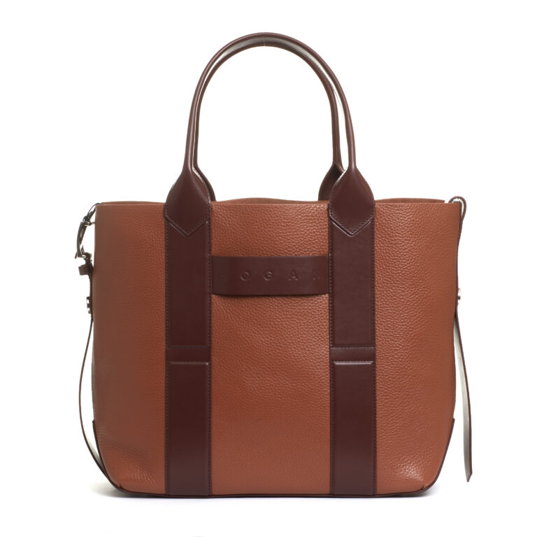Sorelle Perego shopping media pelle cuoio