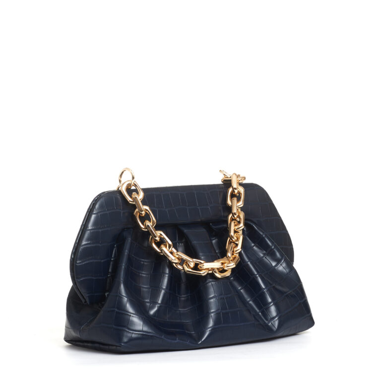 Sorelle Perego clutch stampa cocco blu Saldi