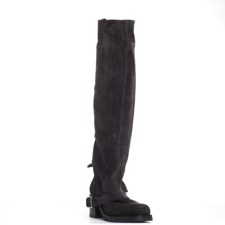 Sorelle Perego stivale biker camoscio antracite Vendita Calda