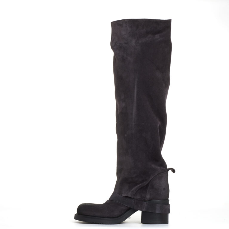 Sorelle Perego stivale biker camoscio antracite Vendita Calda