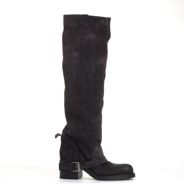 Sorelle Perego stivale biker camoscio antracite Vendita Calda