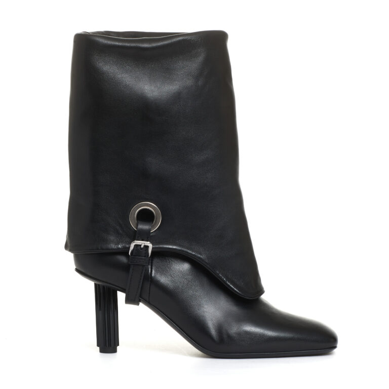 Sorelle Perego stivaletto con risvolto tacco 70 mm nero Moda