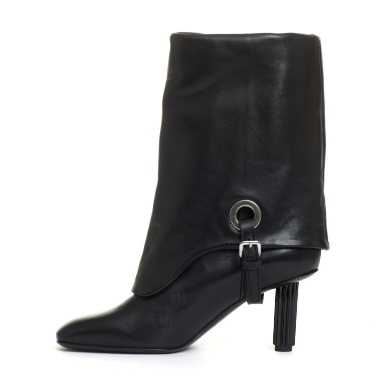 Sorelle Perego stivaletto con risvolto tacco 70 mm nero Moda