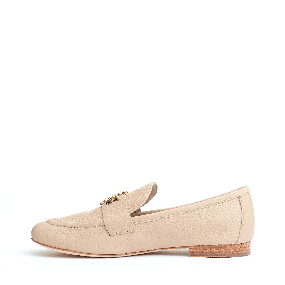 Sorelle Perego mocassino Eleanor pelle beige logo Fino Al -60%