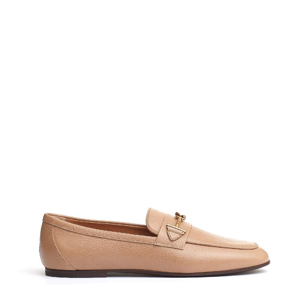Sorelle Perego mocassino fibbia pelle beige