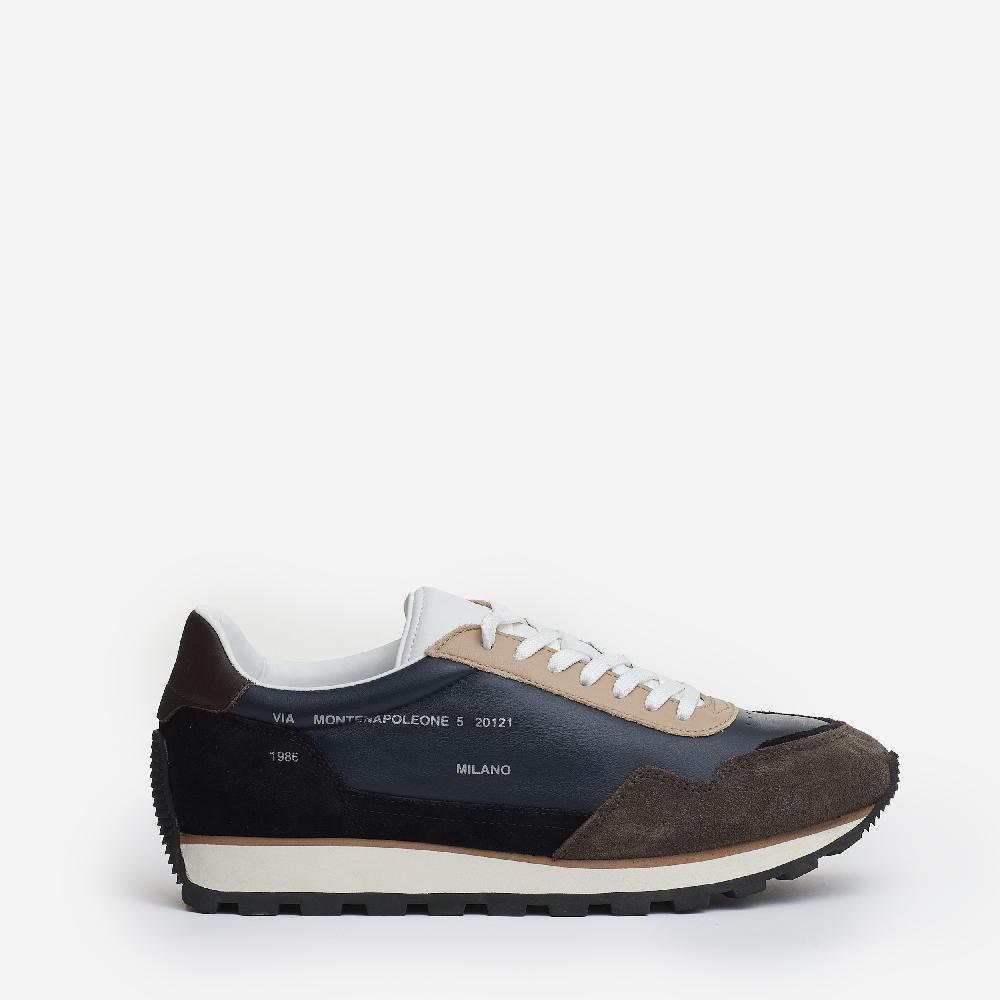 Sorelle Perego running 86er camoscio pelle nero blu tortora Online