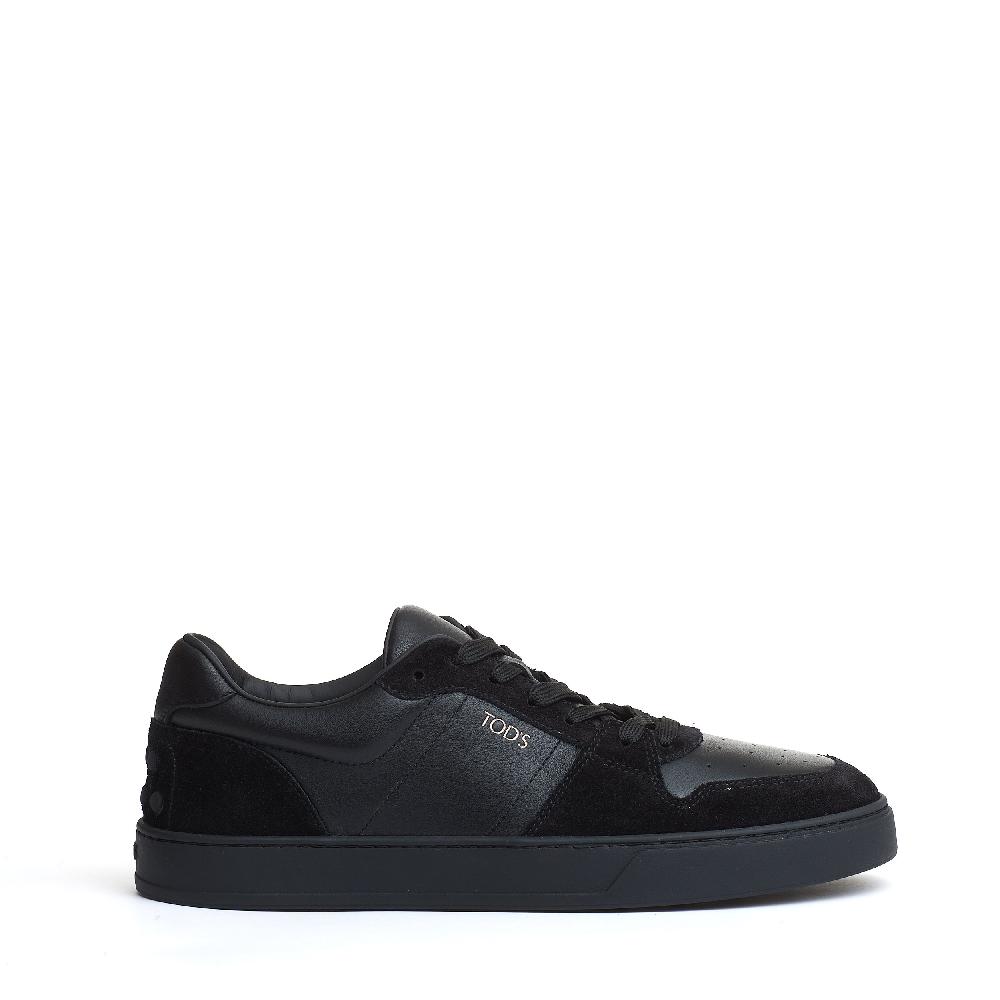 Sorelle Perego sneakers basket camoscio e pelle nera