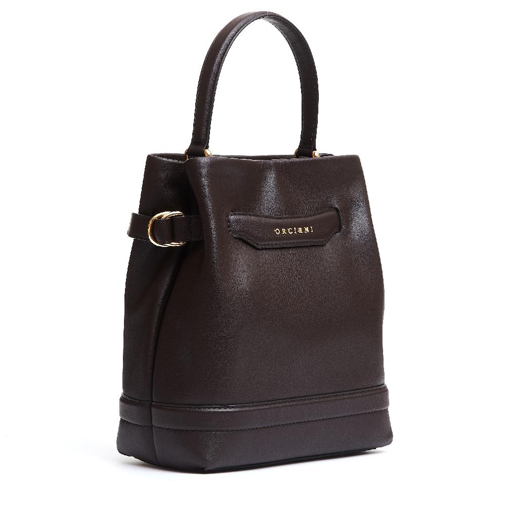 Sorelle Perego Secchiello piccolo in pelle marrone Pezzi Unici