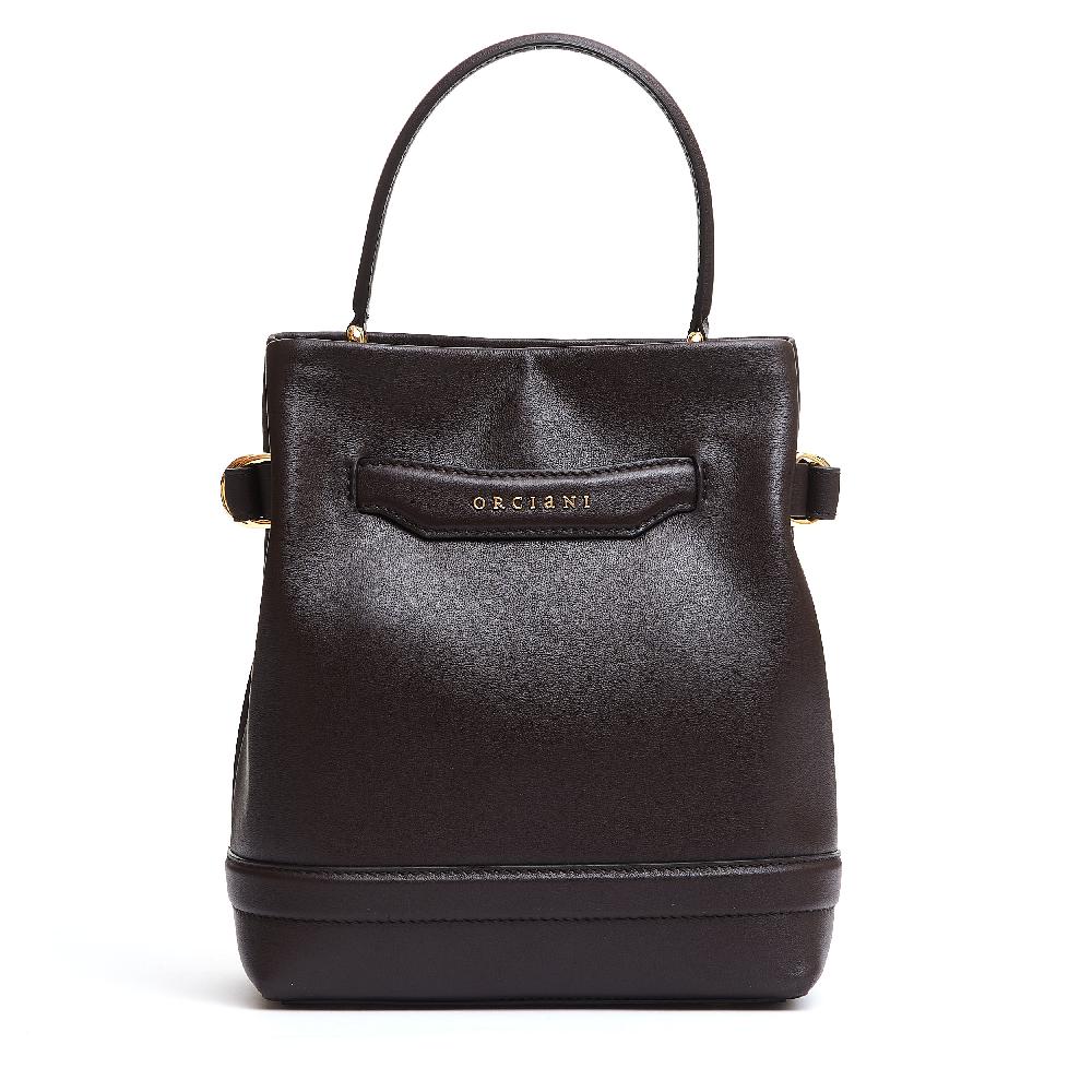 Sorelle Perego Secchiello piccolo in pelle marrone Pezzi Unici