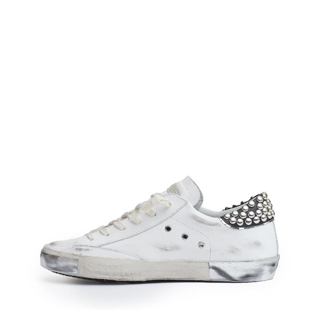 Sorelle Perego Paris pelle bianca con borchie Negozi Online