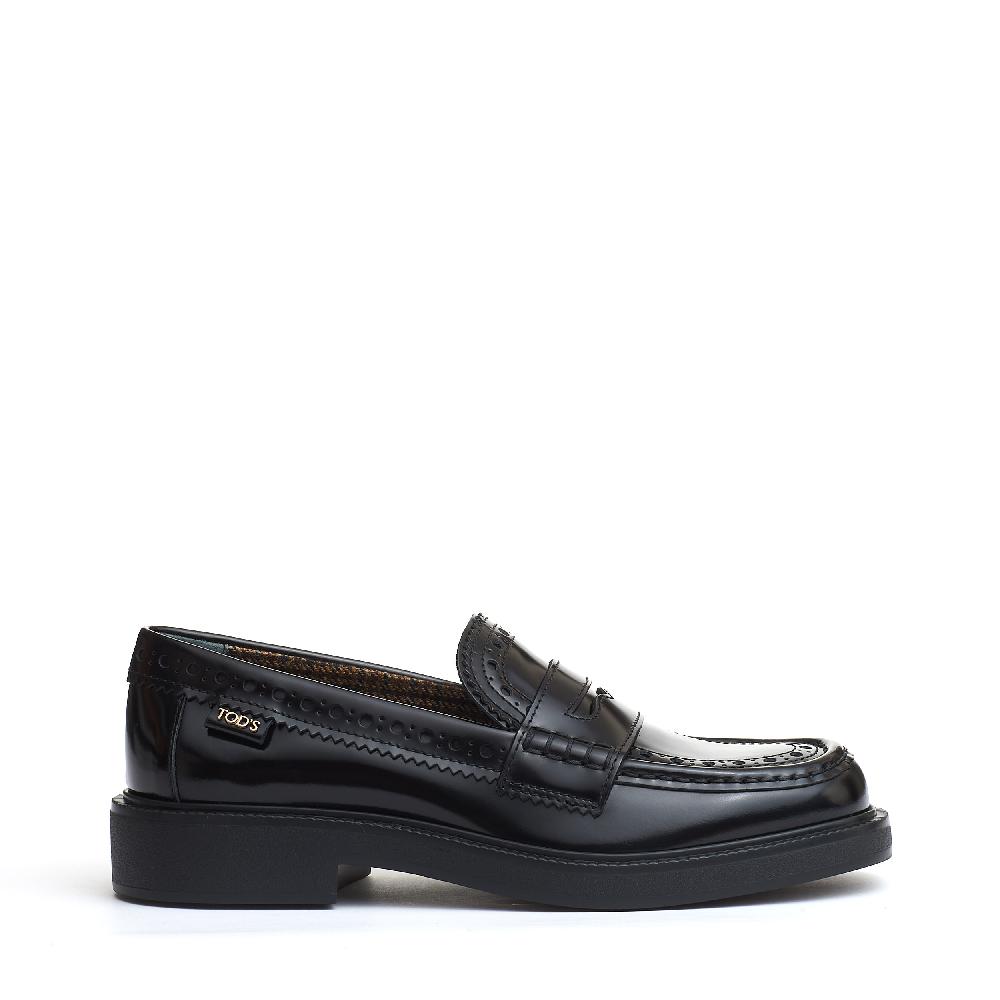 Sorelle Perego mocassino pelle spazzolata inglese nero