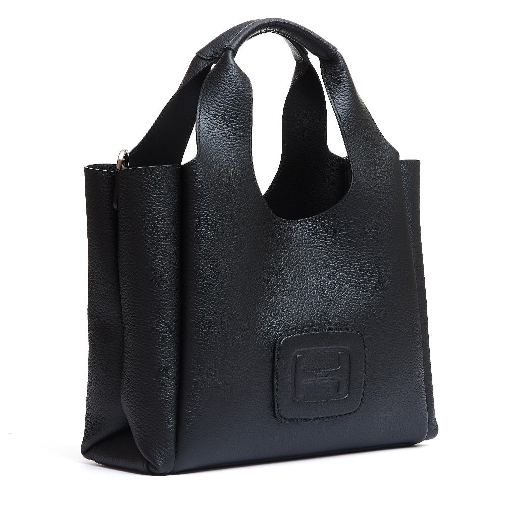 Sorelle Perego H bag shopping pelle nero 2025