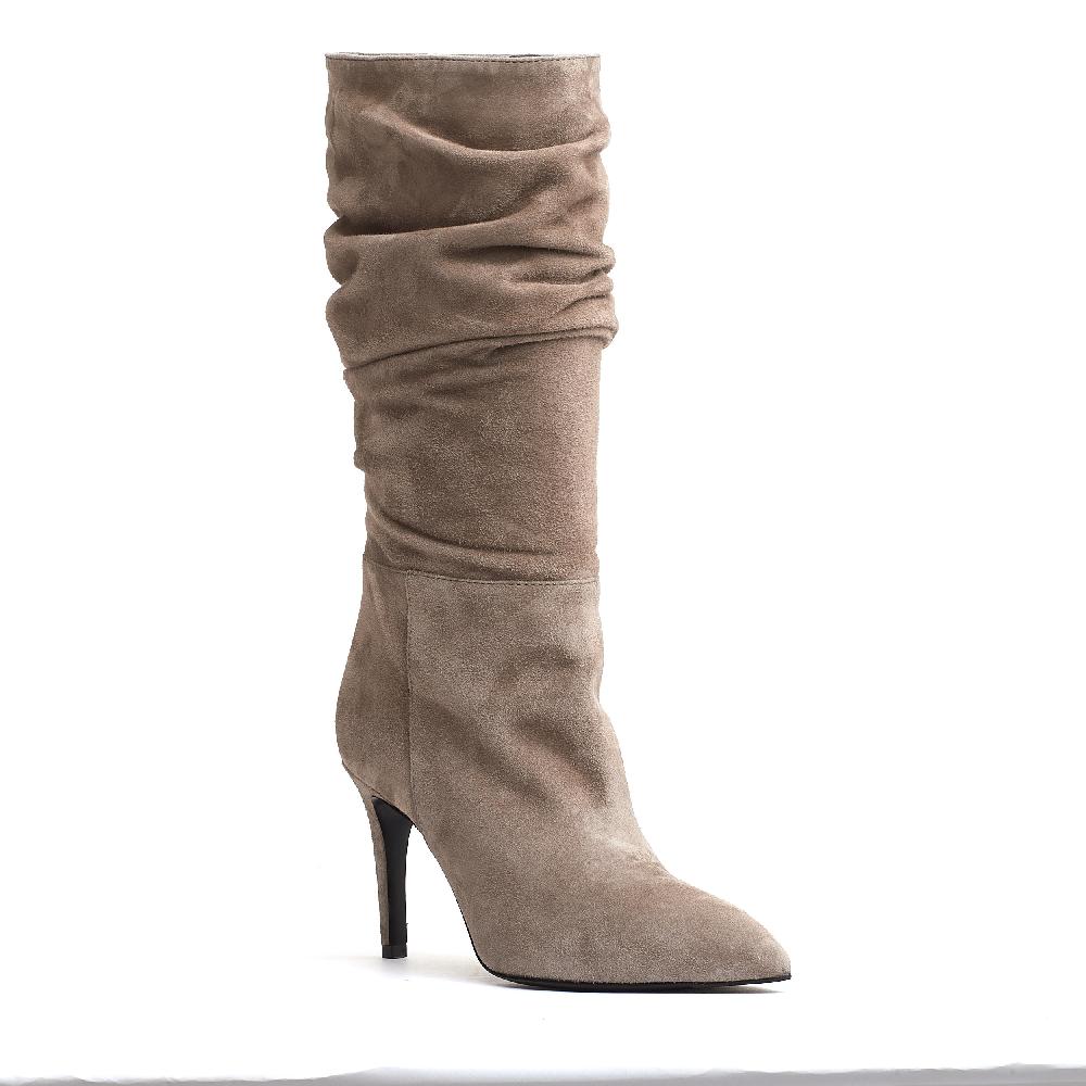 Sorelle Perego stivaletto arricciato camoscio antilope 2025