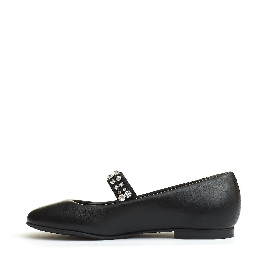 Sorelle Perego ballerina nera cinturino strass Nuovo
