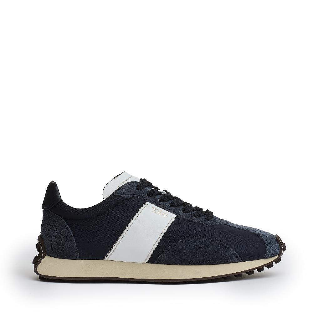 Sorelle Perego sneakers camoscio blu e tessuti