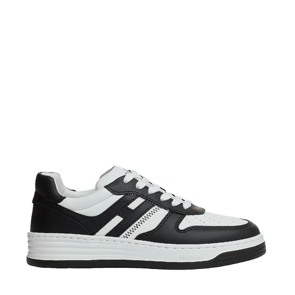 Sorelle Perego basket pelle bianco nero