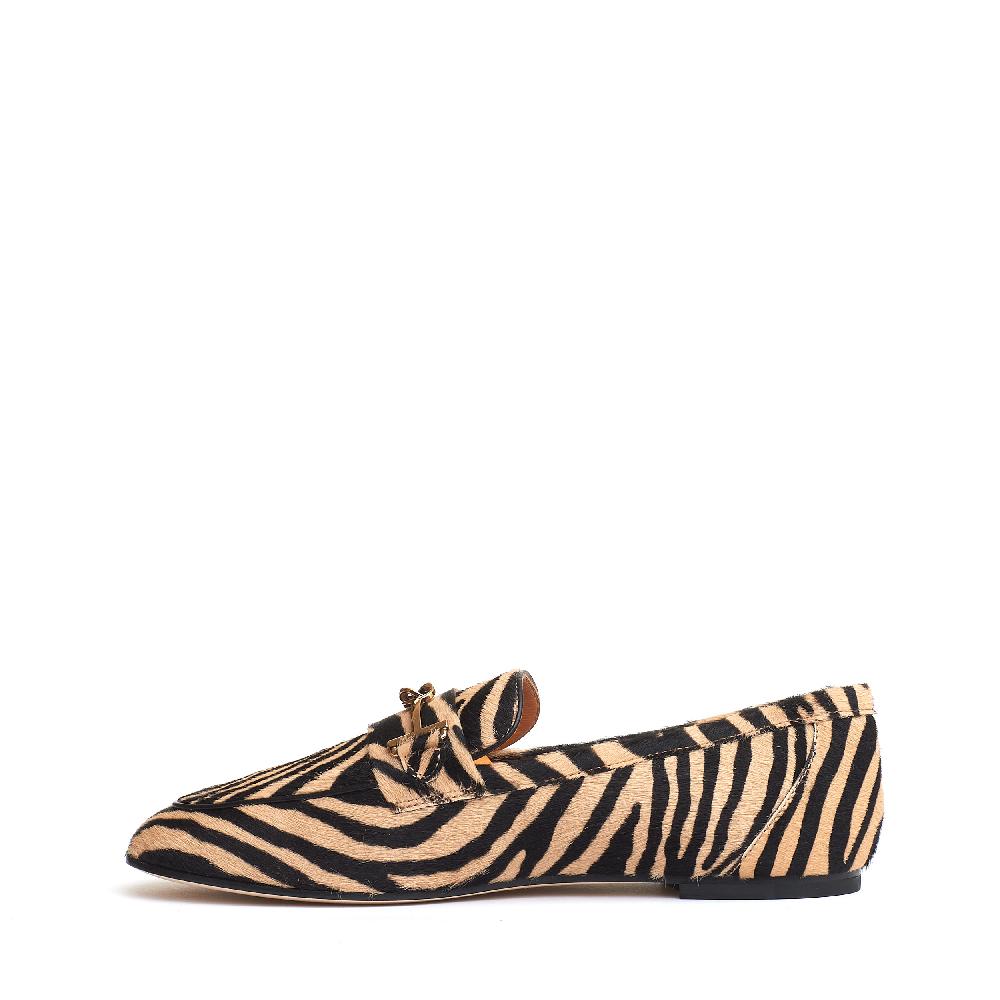 Sorelle Perego mocassino effetto cavallino beige nero Pezzi Unici