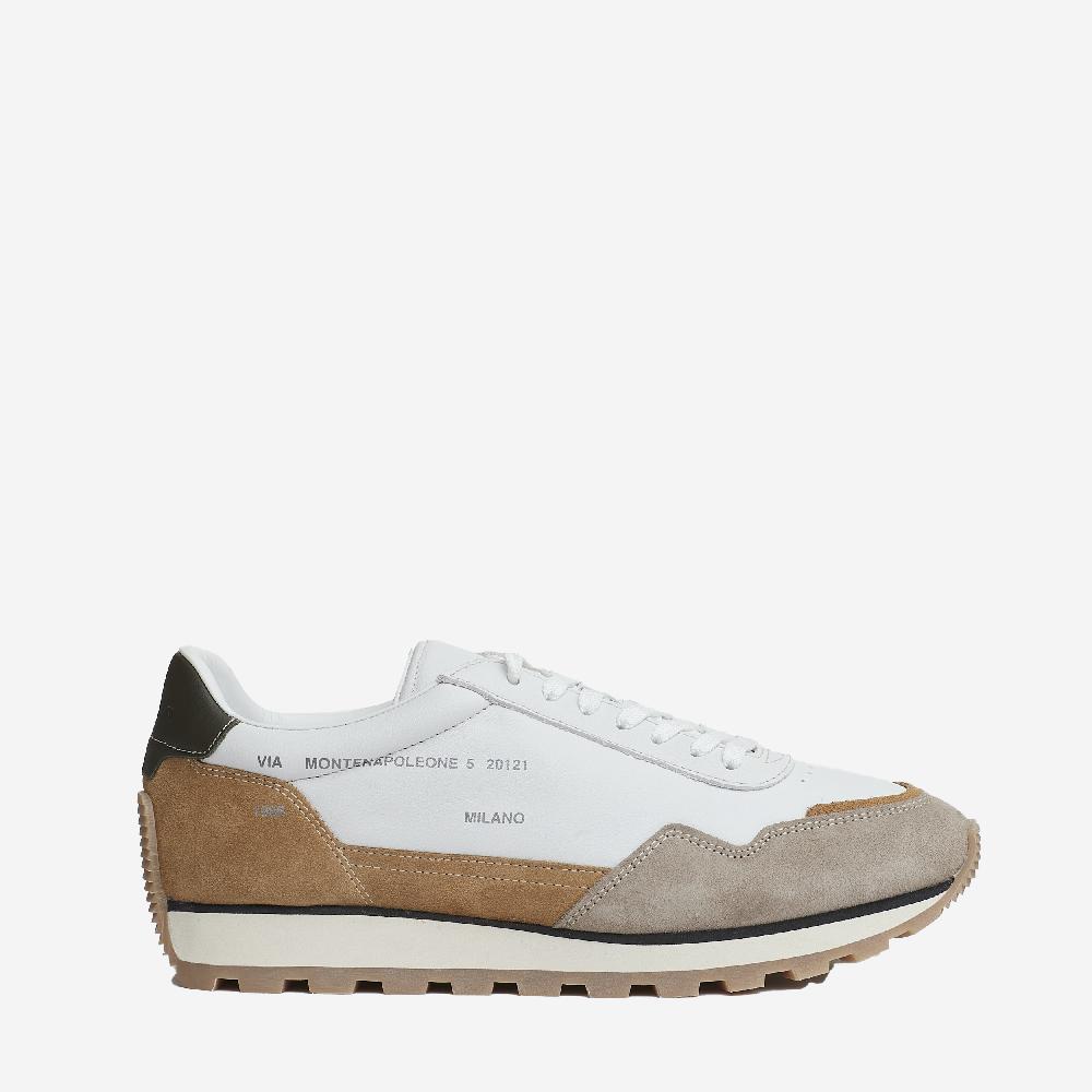Sorelle Perego running 86er camoscio pelle bianco beige Offerta