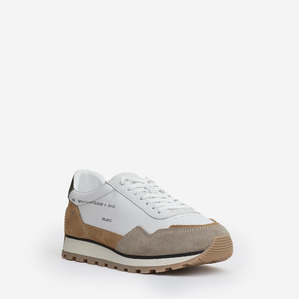 Sorelle Perego running 86er camoscio pelle bianco beige Offerta