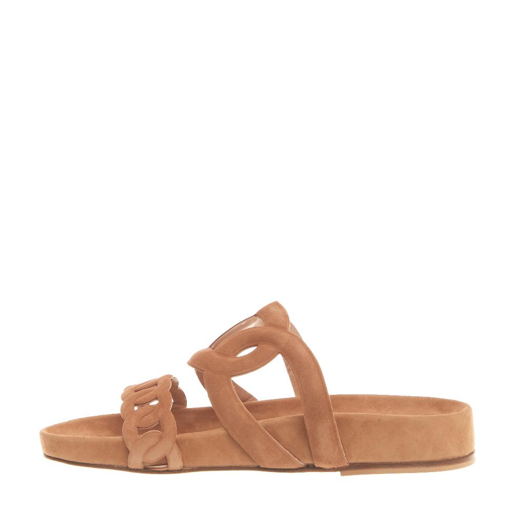 Sorelle Perego sandalo fusbet in camoscio beige Italia