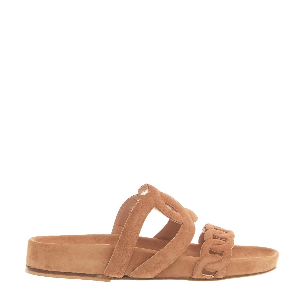 Sorelle Perego sandalo fusbet in camoscio beige Italia