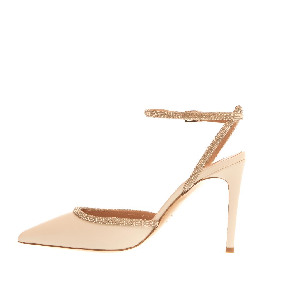 Sorelle Perego slingback nappa avorio strass tacco 90 mm In Linea