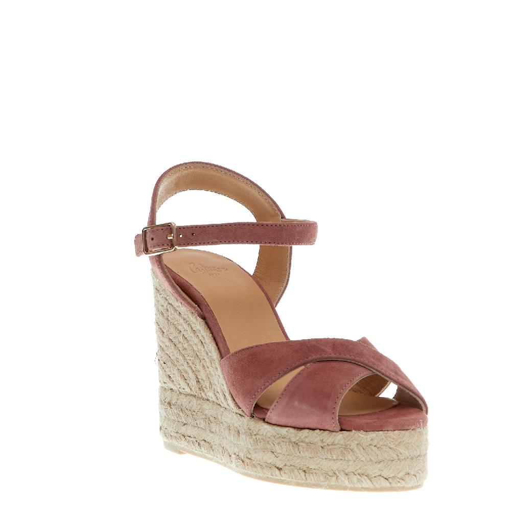 Sorelle Perego Espadrillas zeppa 110 mm incrocio rosa antico Pezzi Unici