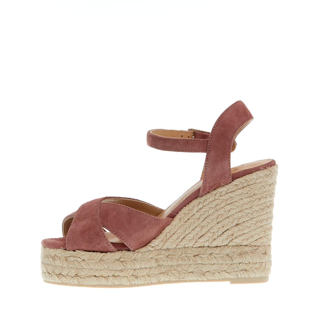 Sorelle Perego Espadrillas zeppa 110 mm incrocio rosa antico Pezzi Unici