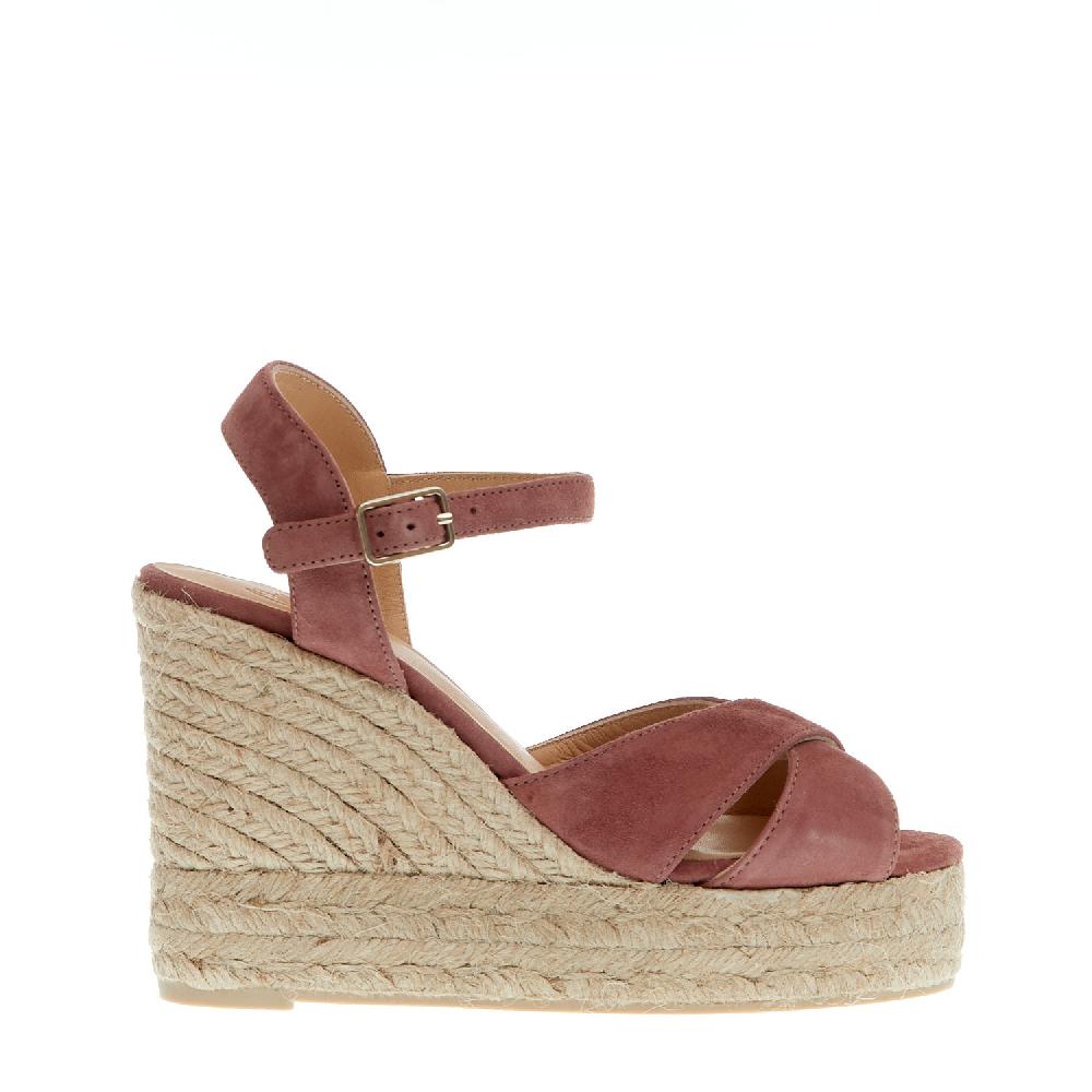 Sorelle Perego Espadrillas zeppa 110 mm incrocio rosa antico Pezzi Unici
