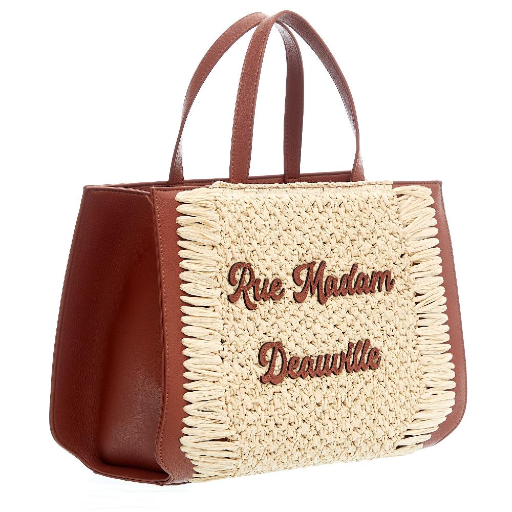 Sorelle Perego Nassau XL pelle cuoio e raffia Prezzo Ridotto