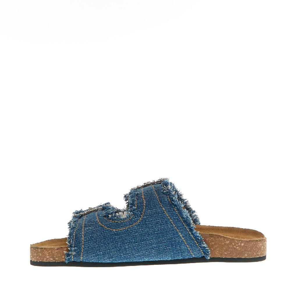 Sorelle Perego ciabatta jeans fibbia strass Convenienza