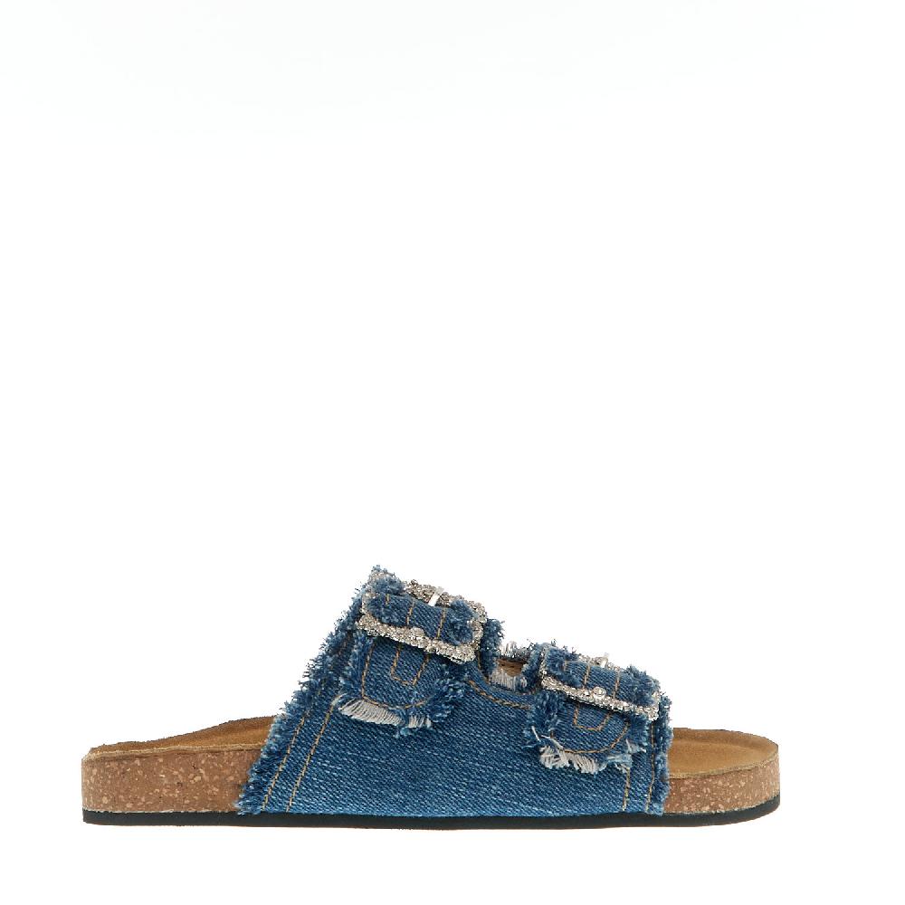 Sorelle Perego ciabatta jeans fibbia strass Convenienza