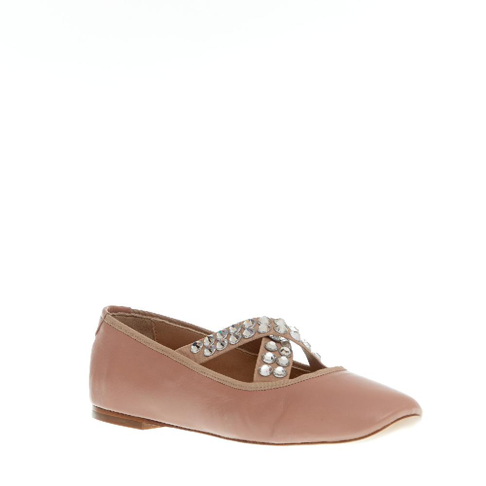 Sorelle Perego ballerina rosa incrocio strass Offerte