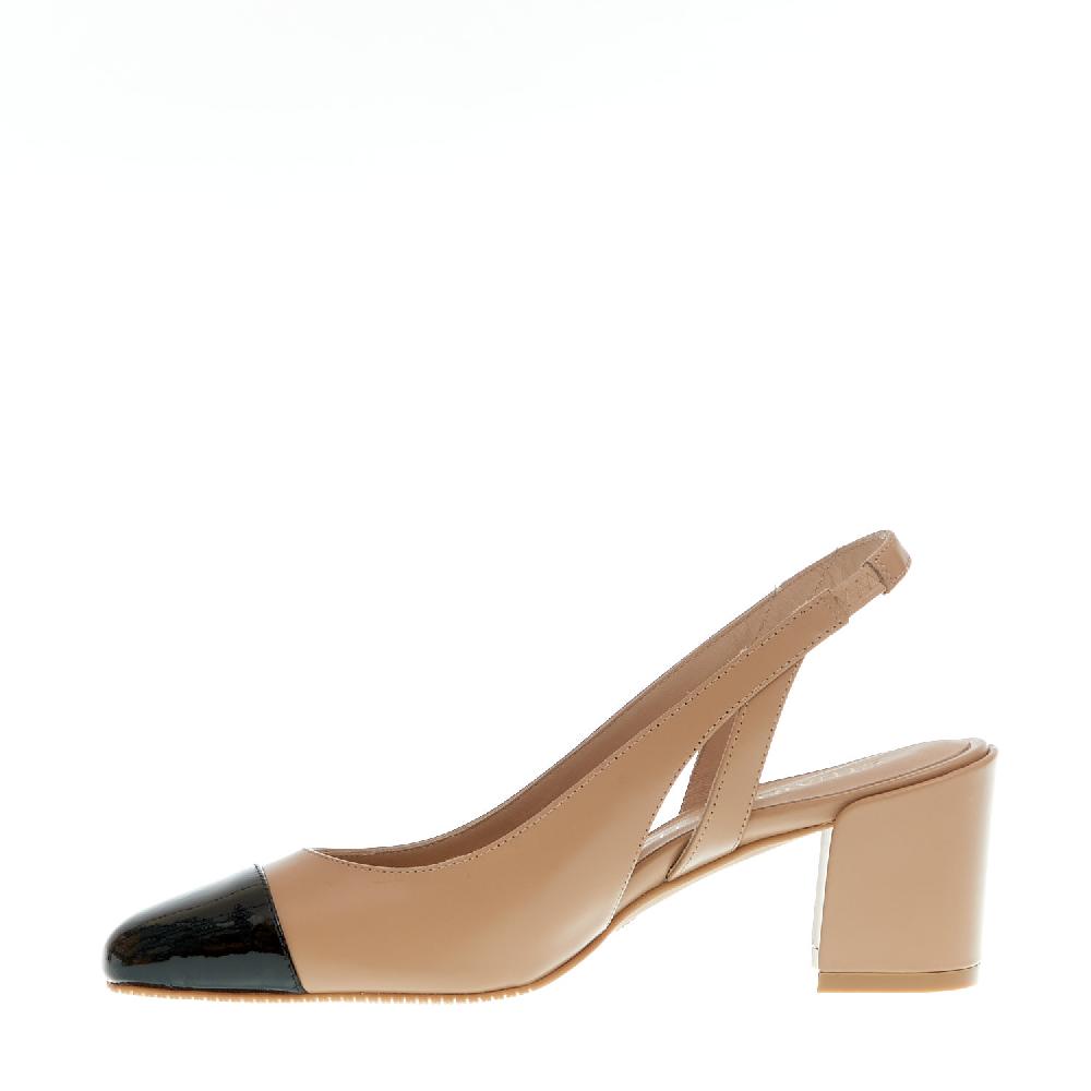 Sorelle Perego slingback beige e nera Nuova