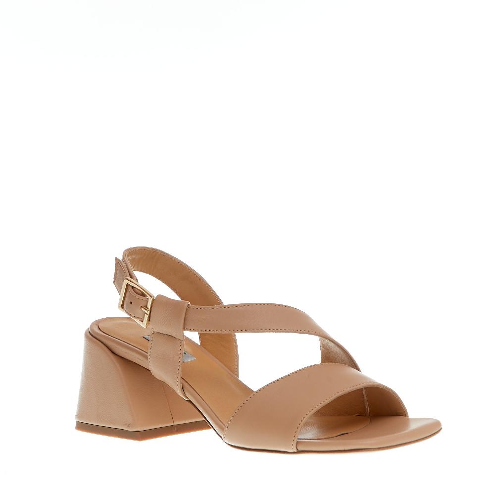 Sorelle Perego sandalo pelle beige tacco 60 Offerta migliore