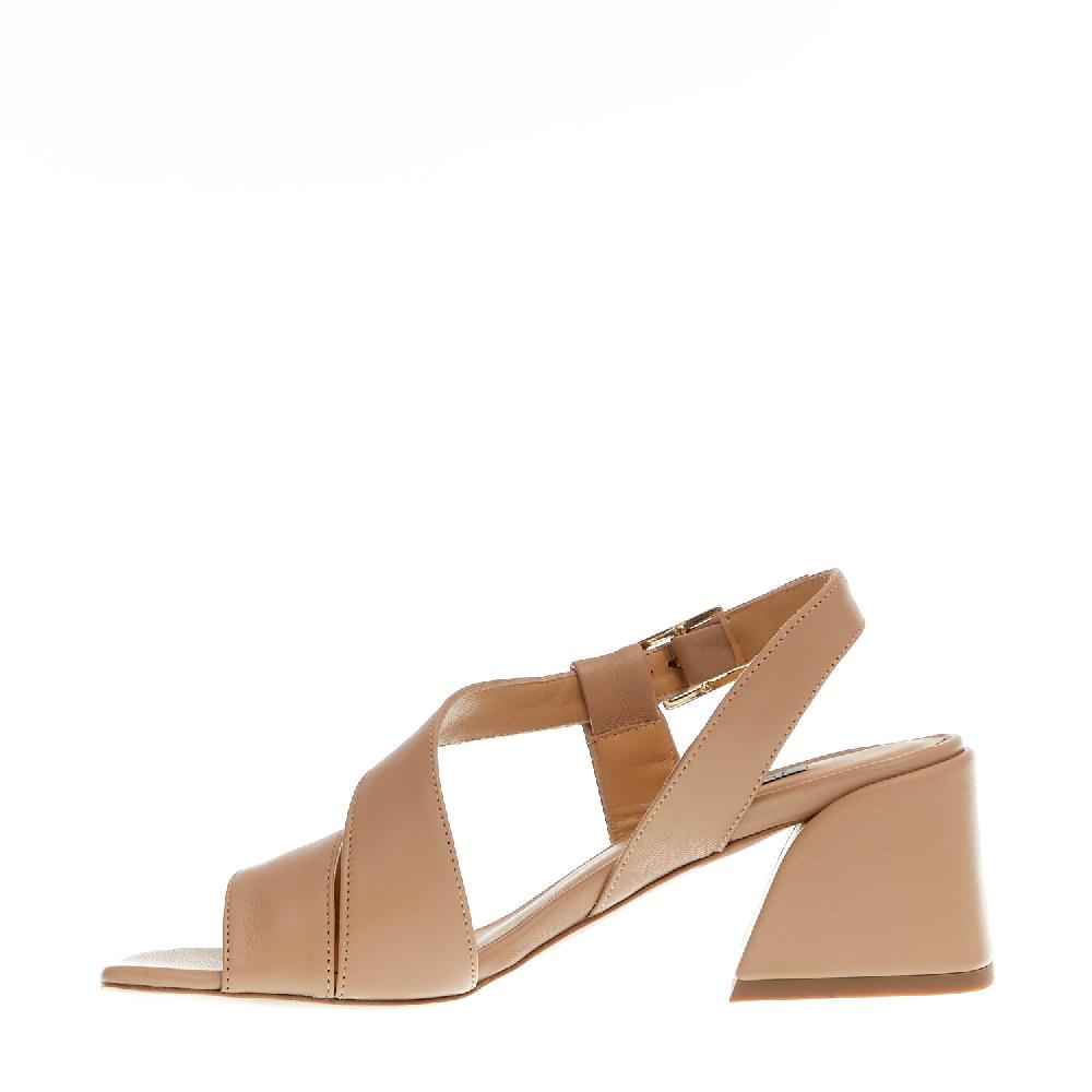 Sorelle Perego sandalo pelle beige tacco 60 Offerta migliore