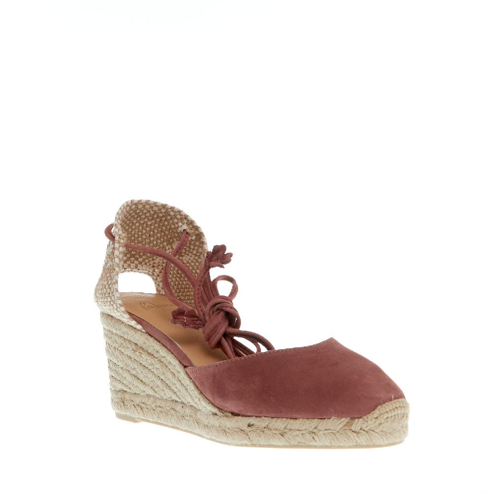 Sorelle Perego Espadrillas zeppa 70 mm camoscio rosa antico Nuovi prodotti
