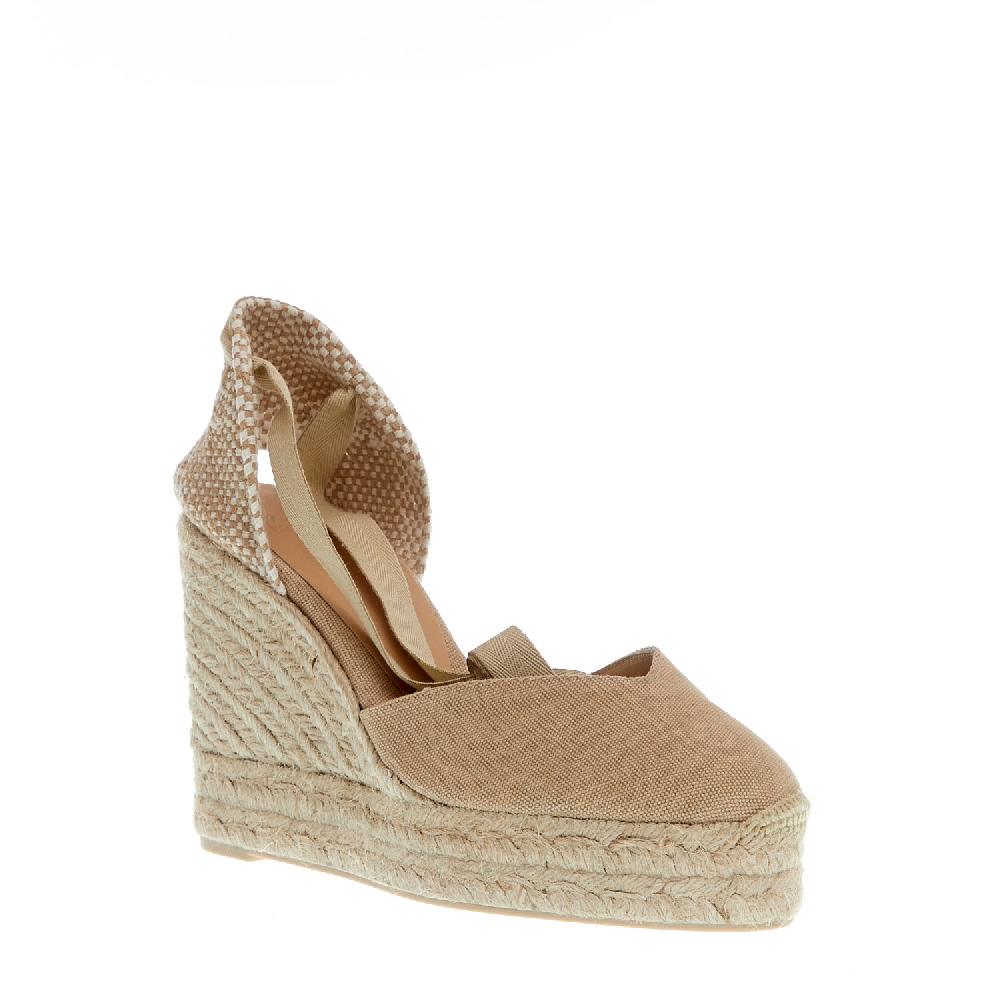 Sorelle Perego Espadrilla zeppa 110 mm tessuto beige Comprane uno, ottenene uno gratis