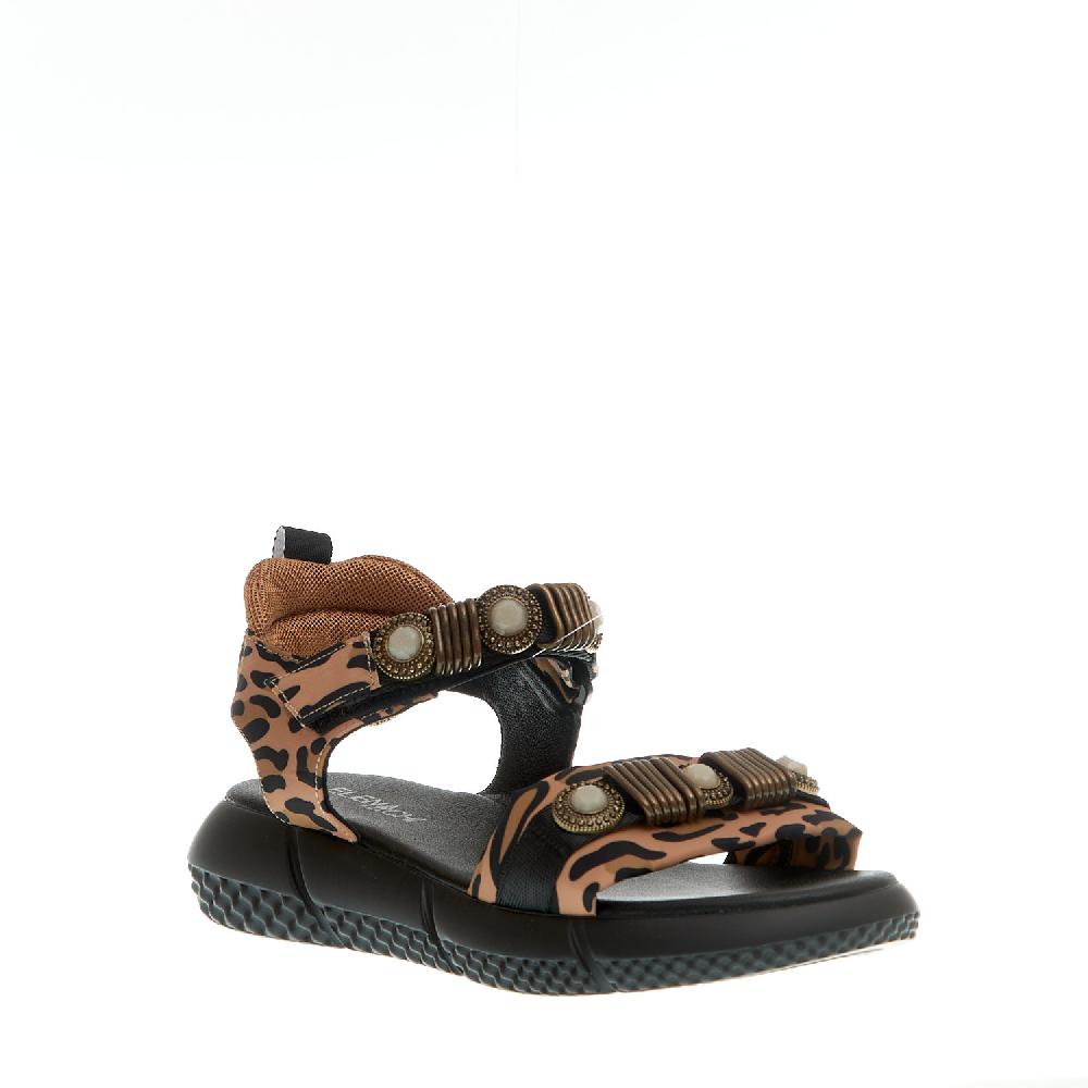Sorelle Perego sandalo sportivo anatomico leopardo Offerte speciali