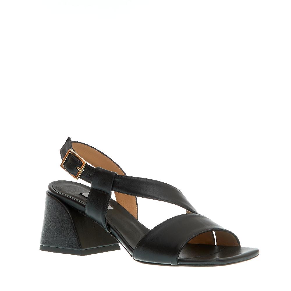 Sorelle Perego sandalo pelle nero tacco 60 Sconti VIP