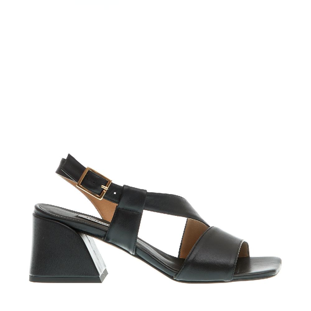 Sorelle Perego sandalo pelle nero tacco 60 Sconti VIP