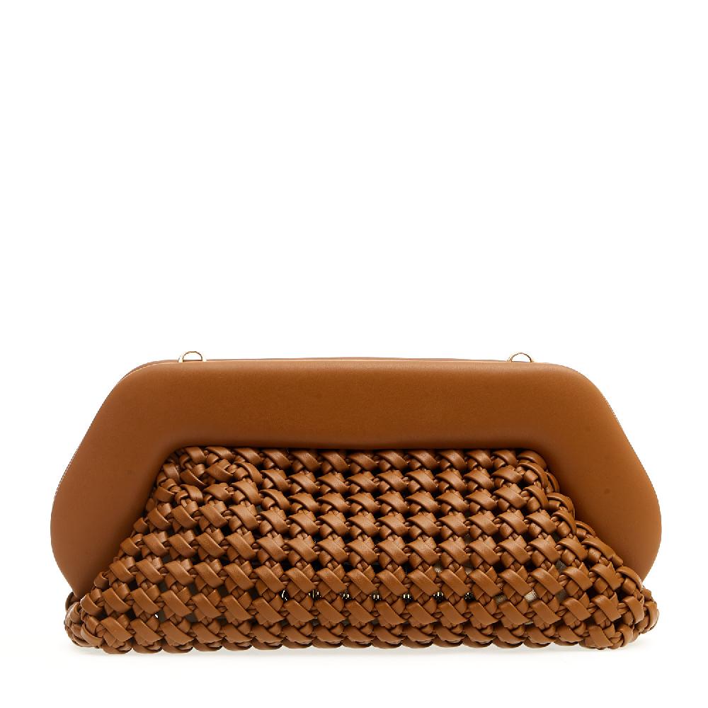 Sorelle Perego Clutch grande pelle intrecciata cuoio Latest stili