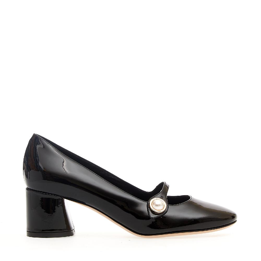Sorelle Perego mary jane vernice nera tacco 50 mm Fino al 55% di sconto